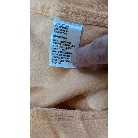 Crown & Ivy Curvy Fit Peach Cropped Pants 16W Womens Cotton/Spandex - Picture 8 of 10